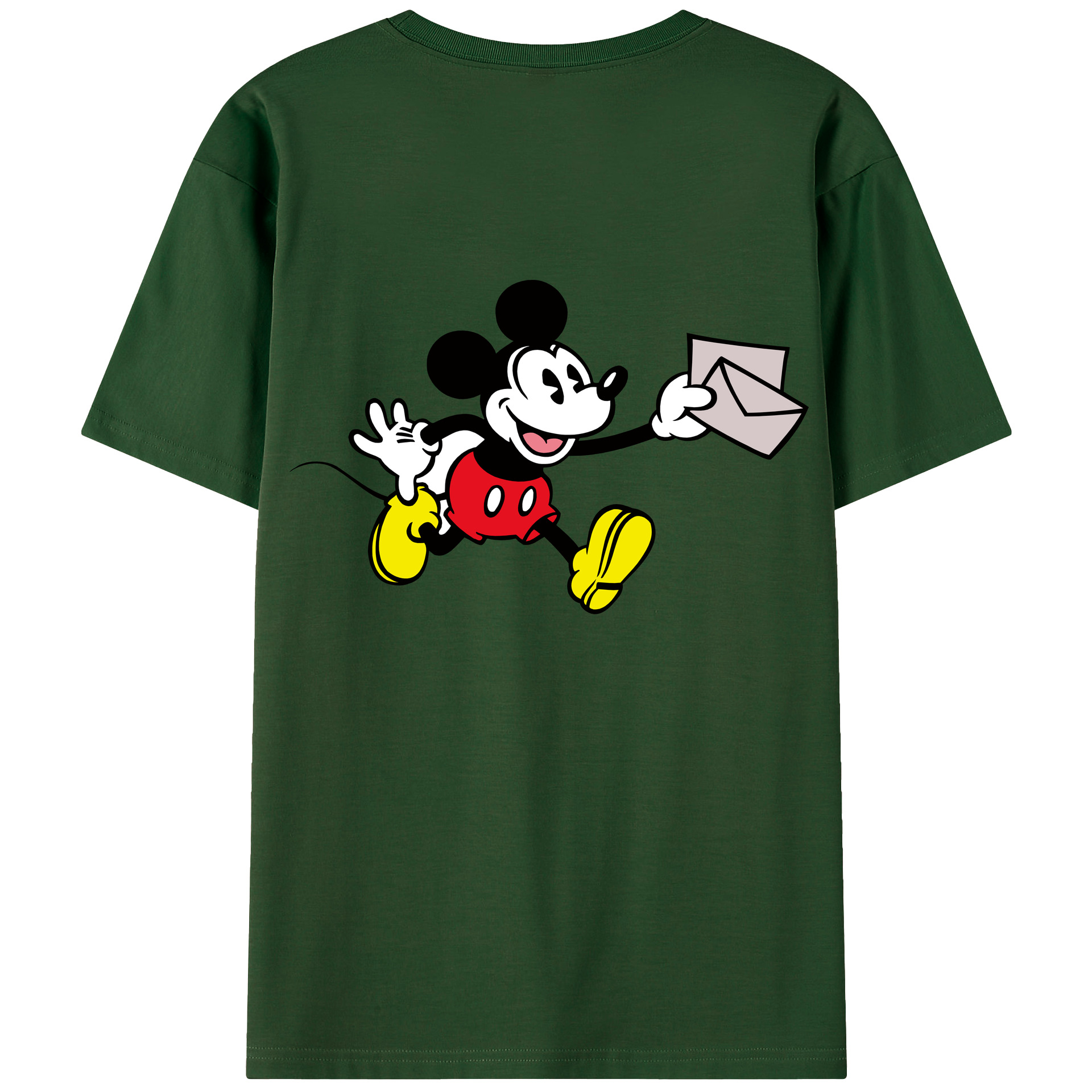 （画像用） ミッキーマウス Mickey Mouse 綿100％半袖Tシャツ（背面プリント）